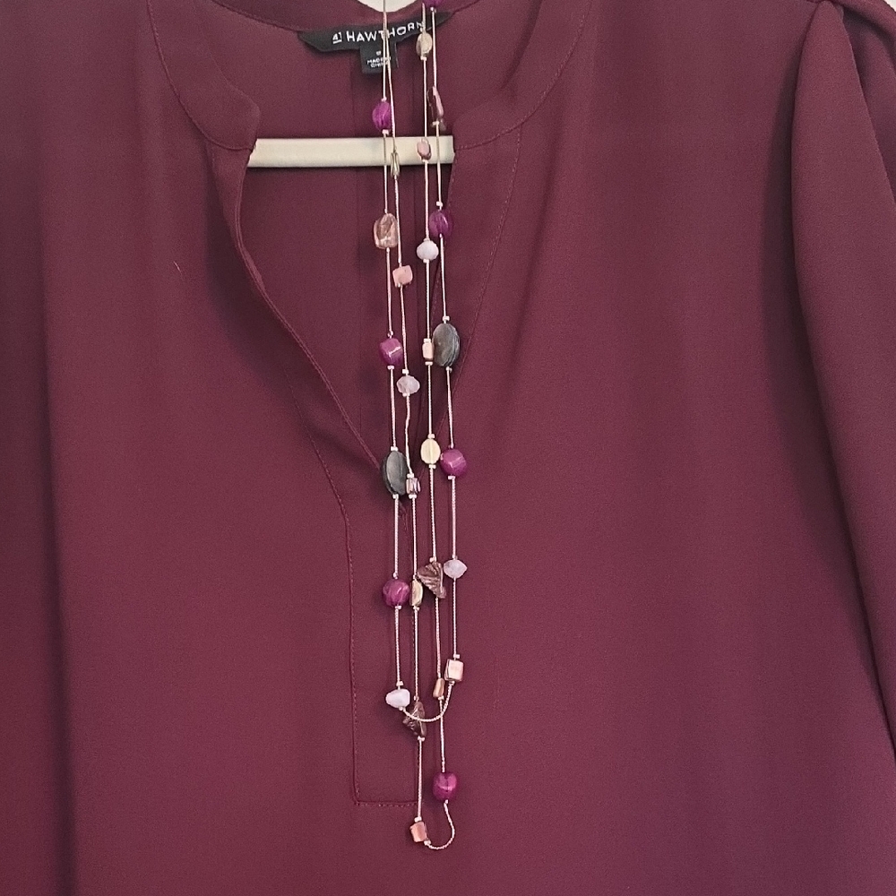 Shades Of Plum 17" Beaded Necklace